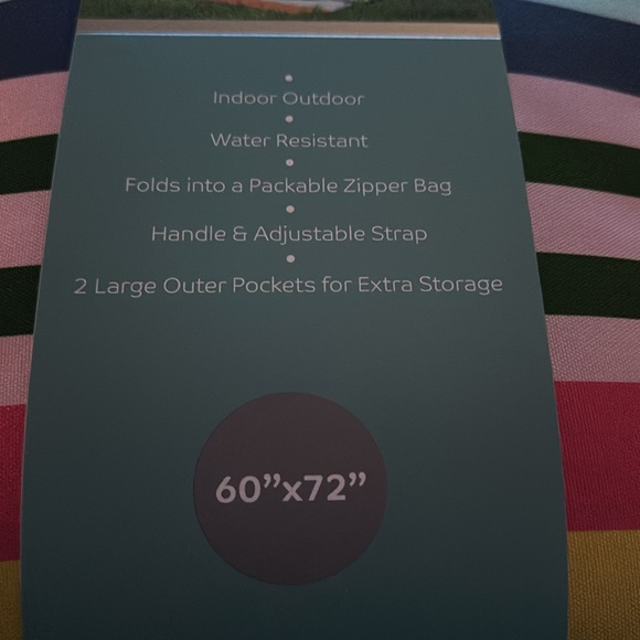 Striped Alta Vida Outdoor Blanket - Picture 2 of 2